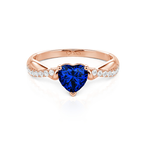Jeulia Amore Two Tone Custom Heart Promise Ring