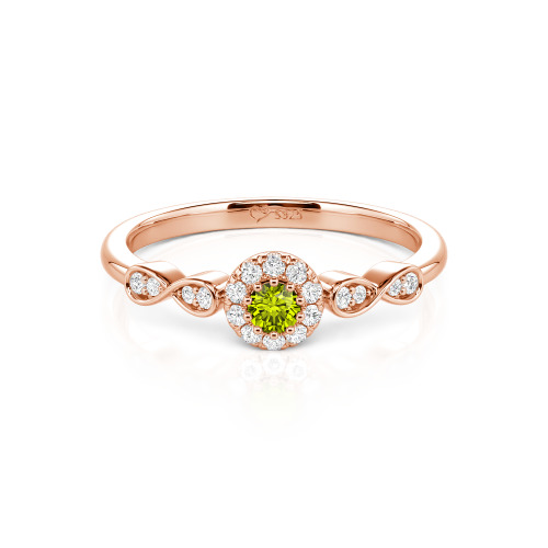 Jeulia Simple Custom Round Wedding Ring with Pave Setting