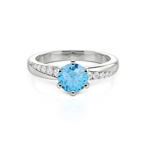Jeulia Custom Classic Round Cut Wavy Pave Ring