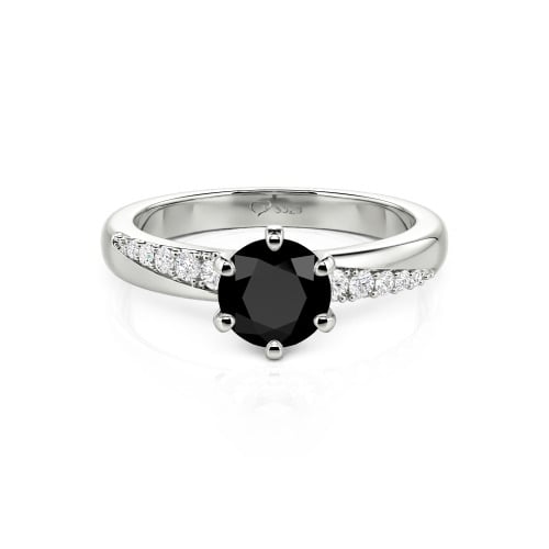 Jeulia Custom Classic Round Cut Wavy Pave Ring
