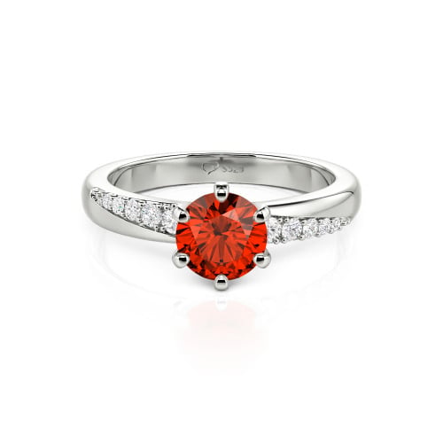 Jeulia Custom Classic Round Cut Wavy Pave Ring