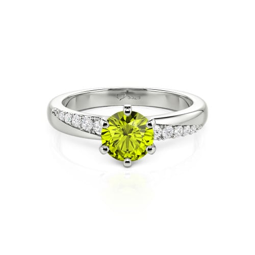 Jeulia Custom Classic Round Cut Wavy Pave Ring