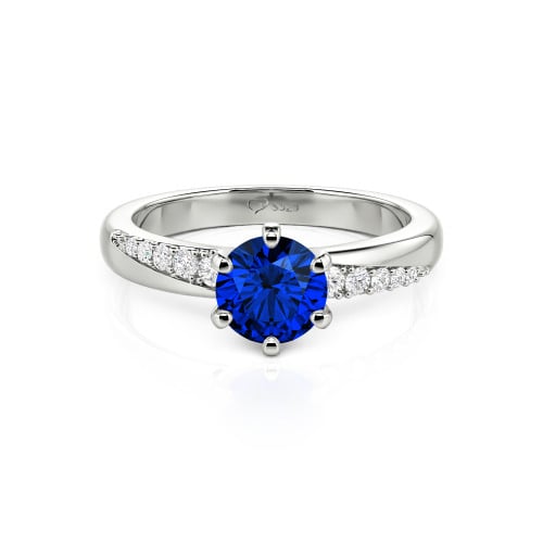 Jeulia Custom Classic Round Cut Wavy Pave Ring