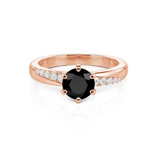 Jeulia Custom Classic Round Cut Wavy Pave Ring