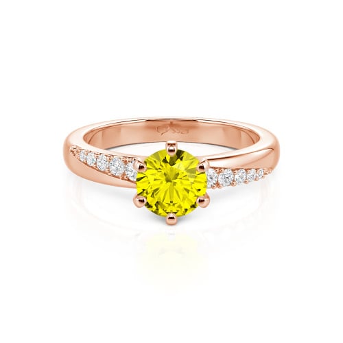 Jeulia Custom Classic Round Cut Wavy Pave Ring