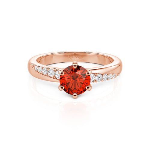 Jeulia Custom Classic Round Cut Wavy Pave Ring