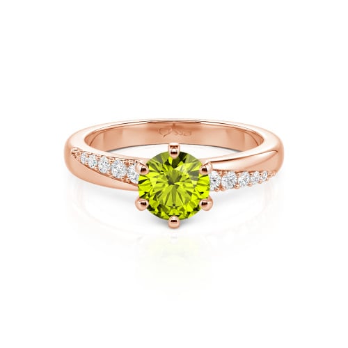Jeulia Custom Classic Round Cut Wavy Pave Ring