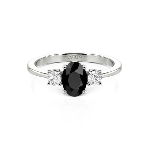 Jeulia Custom Three Stone Oval Cut Engagement Ring