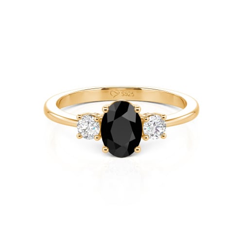 Jeulia Custom Three Stone Oval Cut Engagement Ring