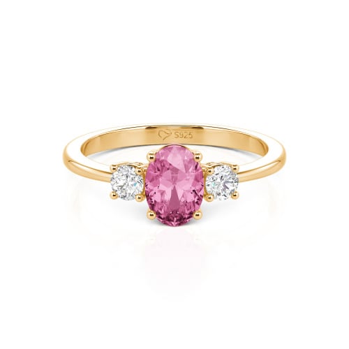 Jeulia Custom Three Stone Oval Cut Engagement Ring