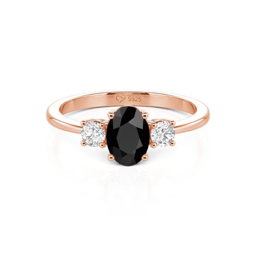 Jeulia Custom Three Stone Oval Cut Engagement Ring