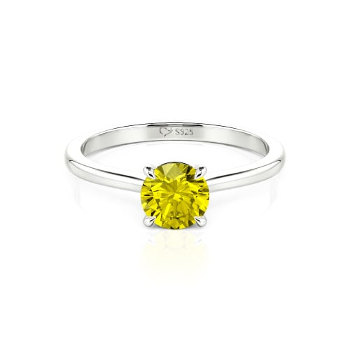 Jeulia Custom Ultra Thin Solitaire Wedding Ring 10K/14K/18K Gold Platinum