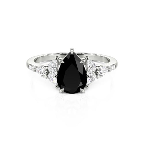 Jeulia Custom Violet Women Floral Engagement Ring Sterling Silver