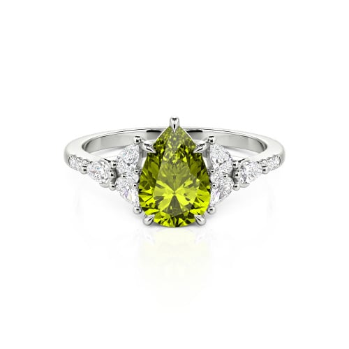 Jeulia Custom Violet Women Floral Engagement Ring Sterling Silver