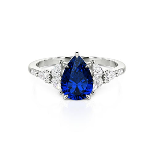 Jeulia Custom Violet Women Floral Engagement Ring Sterling Silver
