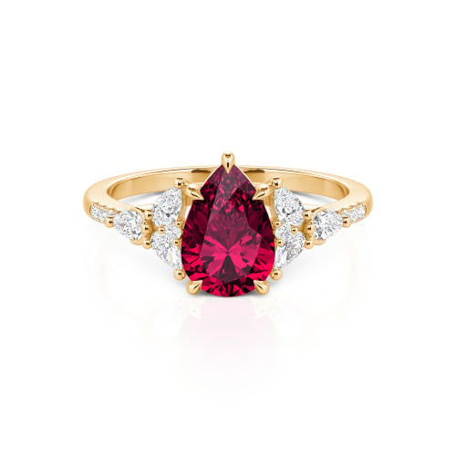 Jeulia Custom Violet Women Floral Engagement Ring Sterling Silver