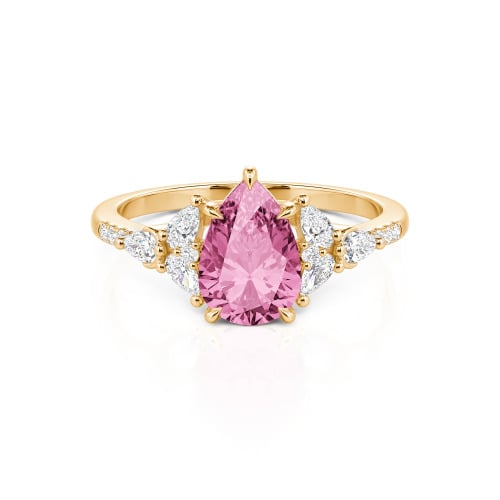 Jeulia Custom Violet Women Floral Engagement Ring Sterling Silver