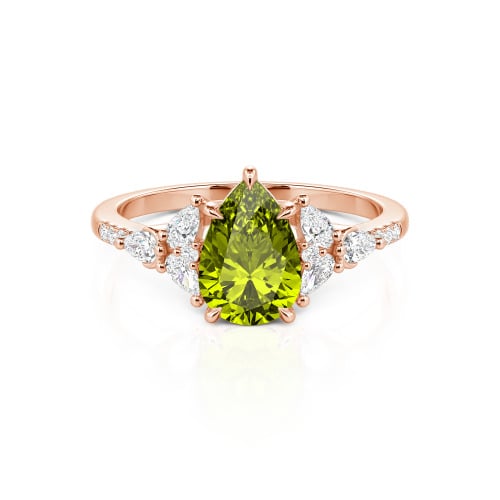 Jeulia Custom Violet Women Floral Engagement Ring Sterling Silver