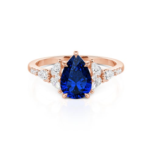 Jeulia Custom Violet Women Floral Engagement Ring Sterling Silver