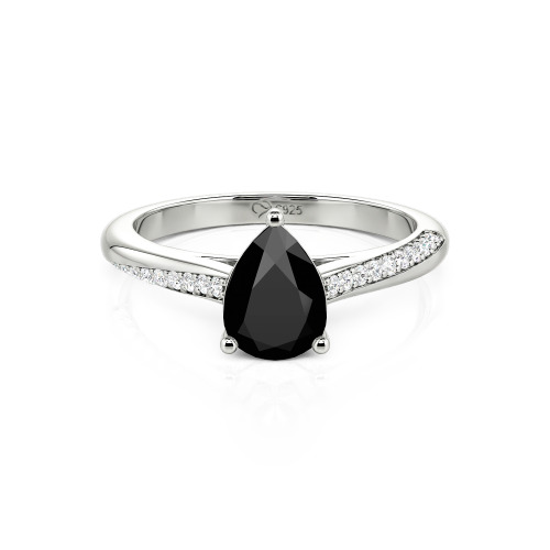 Jeulia Custom Pave Pear Shaped Engagement Ring