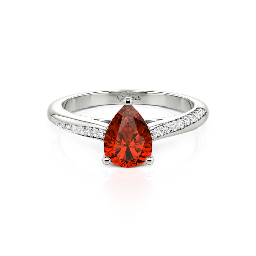 Jeulia Custom Pave Pear Shaped Engagement Ring