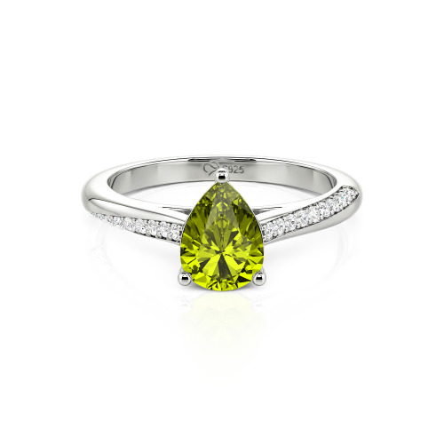 Jeulia Custom Pave Pear Shaped Engagement Ring