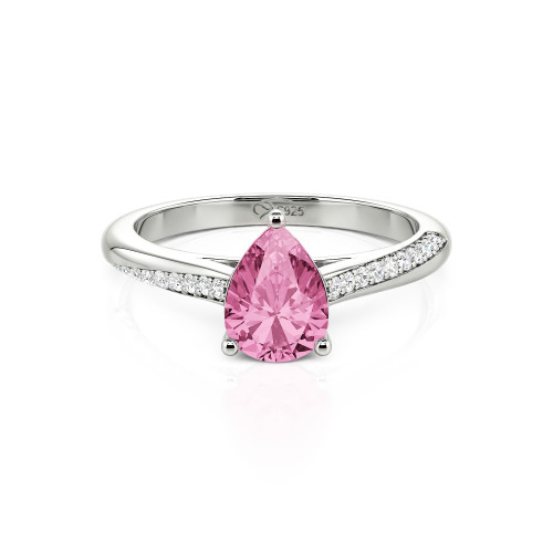 Jeulia Custom Pave Pear Shaped Engagement Ring