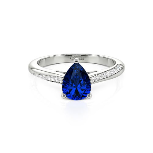 Jeulia Custom Pave Pear Shaped Engagement Ring