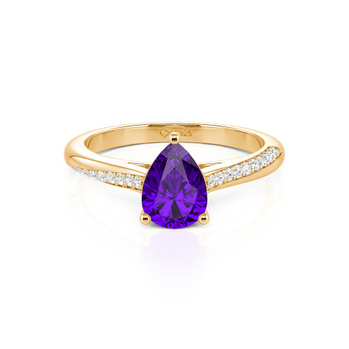 Jeulia Custom Pave Pear Shaped Engagement Ring