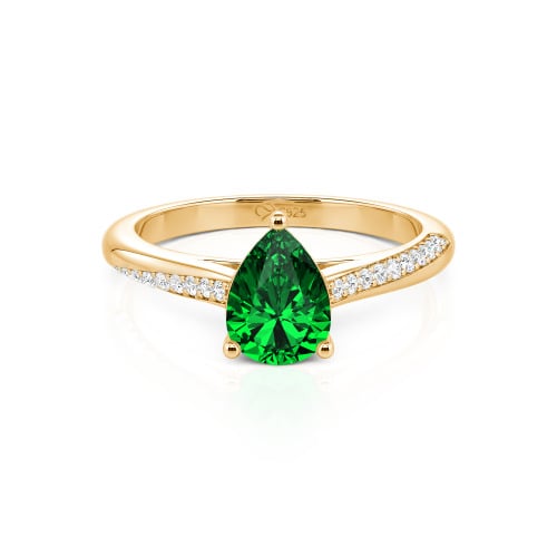 Jeulia Custom Pave Pear Shaped Engagement Ring