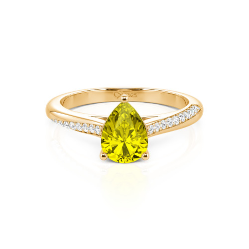 Jeulia Custom Pave Pear Shaped Engagement Ring