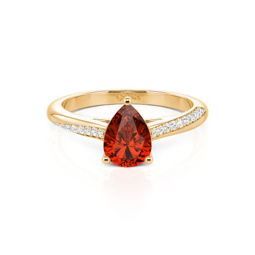 Jeulia Custom Pave Pear Shaped Engagement Ring
