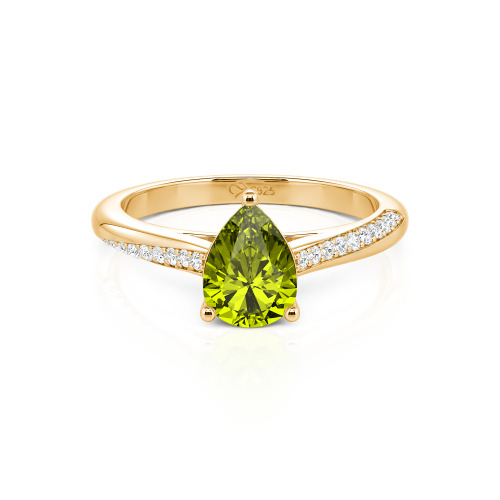 Jeulia Custom Pave Pear Shaped Engagement Ring