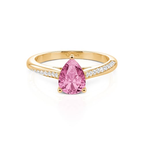 Jeulia Custom Pave Pear Shaped Engagement Ring