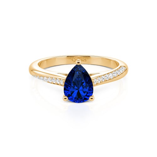 Jeulia Custom Pave Pear Shaped Engagement Ring