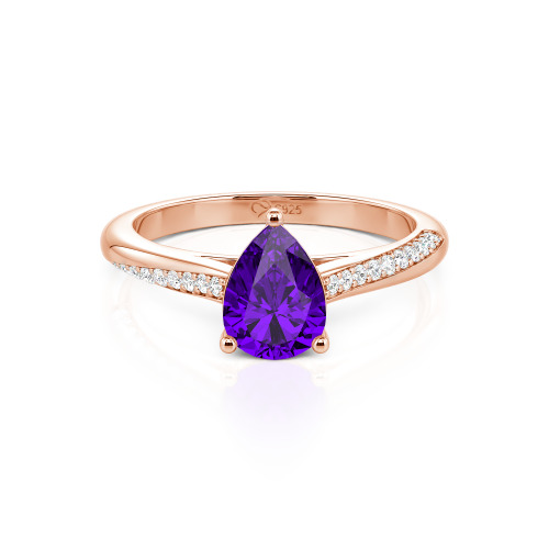Jeulia Custom Pave Pear Shaped Engagement Ring