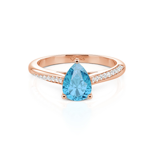 Jeulia Custom Pave Pear Shaped Engagement Ring