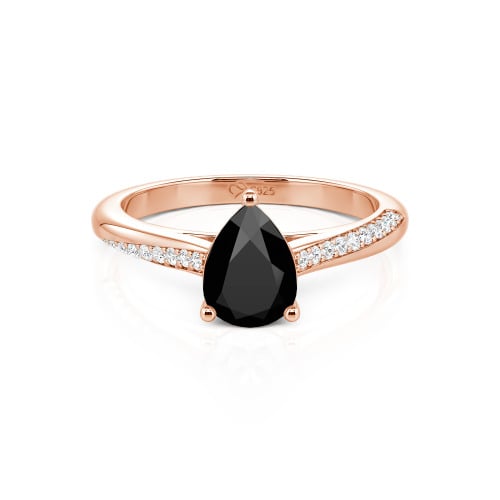 Jeulia Custom Pave Pear Shaped Engagement Ring