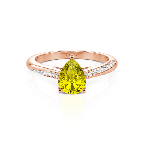 Jeulia Custom Pave Pear Shaped Engagement Ring