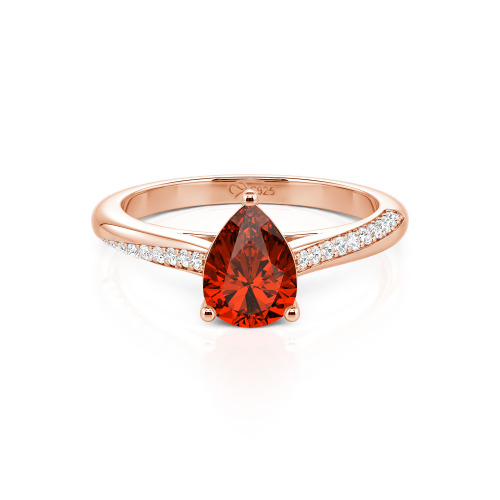 Jeulia Custom Pave Pear Shaped Engagement Ring