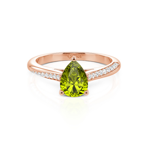 Jeulia Custom Pave Pear Shaped Engagement Ring