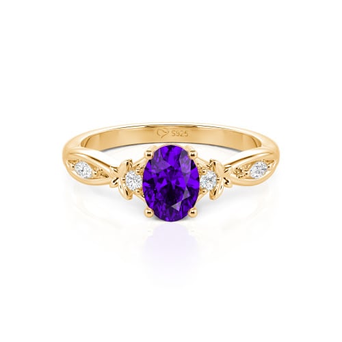 Jeulia Custom Twist Oval Cut Butterfly Engagement Ring Sterling Silver