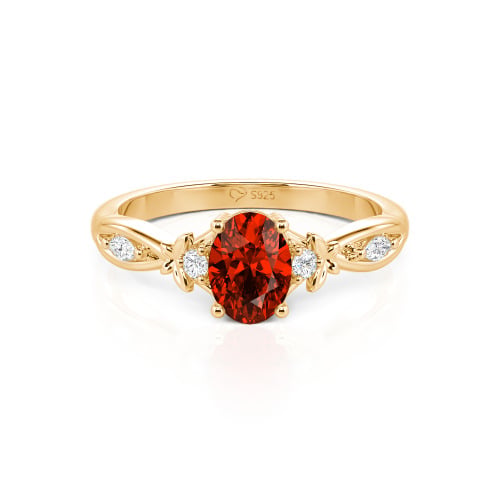 Jeulia Custom Twist Oval Cut Butterfly Engagement Ring Sterling Silver