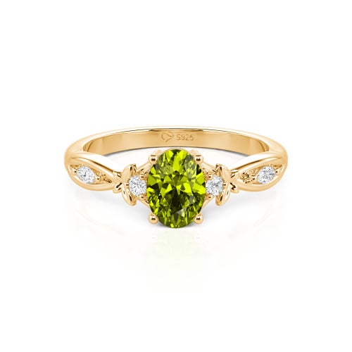 Jeulia Custom Twist Oval Cut Butterfly Engagement Ring Sterling Silver