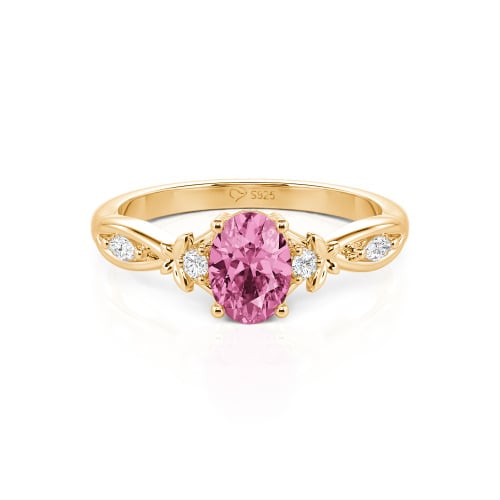 Jeulia Custom Twist Oval Cut Butterfly Engagement Ring Sterling Silver