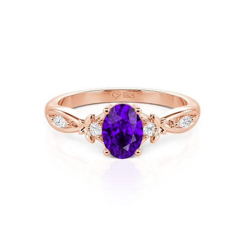 Jeulia Custom Twist Oval Cut Butterfly Engagement Ring Sterling Silver
