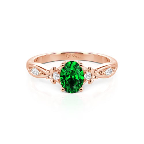Jeulia Custom Twist Oval Cut Butterfly Engagement Ring Sterling Silver
