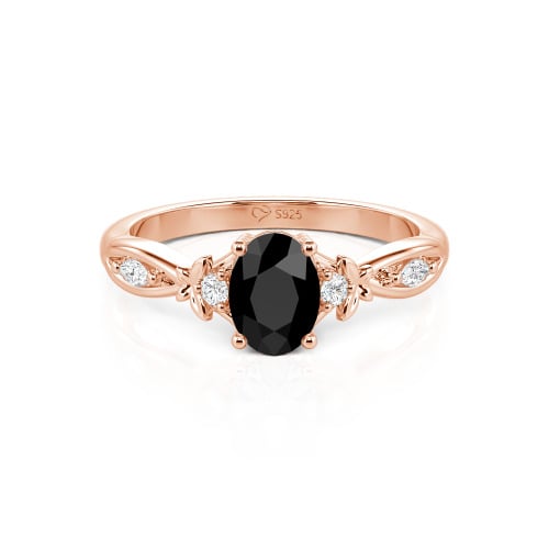 Jeulia Custom Twist Oval Cut Butterfly Engagement Ring Sterling Silver