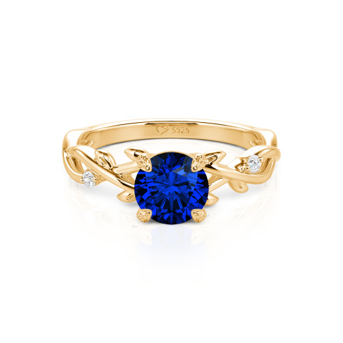 Jeulia Custom Twist Leaf Round Engagement Ring
