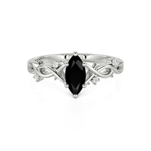 Jeulia Custom Twist Thorn Marquise Cut Engagement Ring